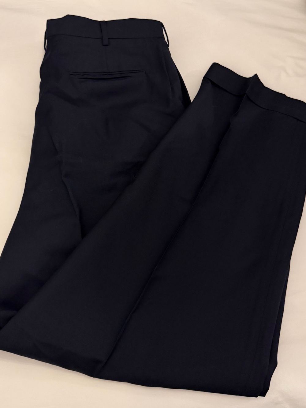 J. Crew Men's Dark Navy Wool Dress Pants - Classic Tailored